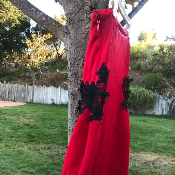 Red Strapless Dress - Picture 5 of 8